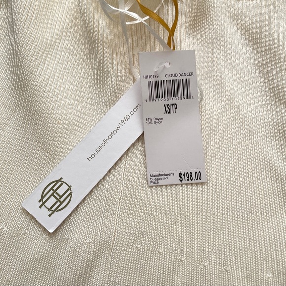 House of Harlow 1960 Ivory Cloud Dancer Dress with Pearl Straps, Size XS - Picture 9 of 9